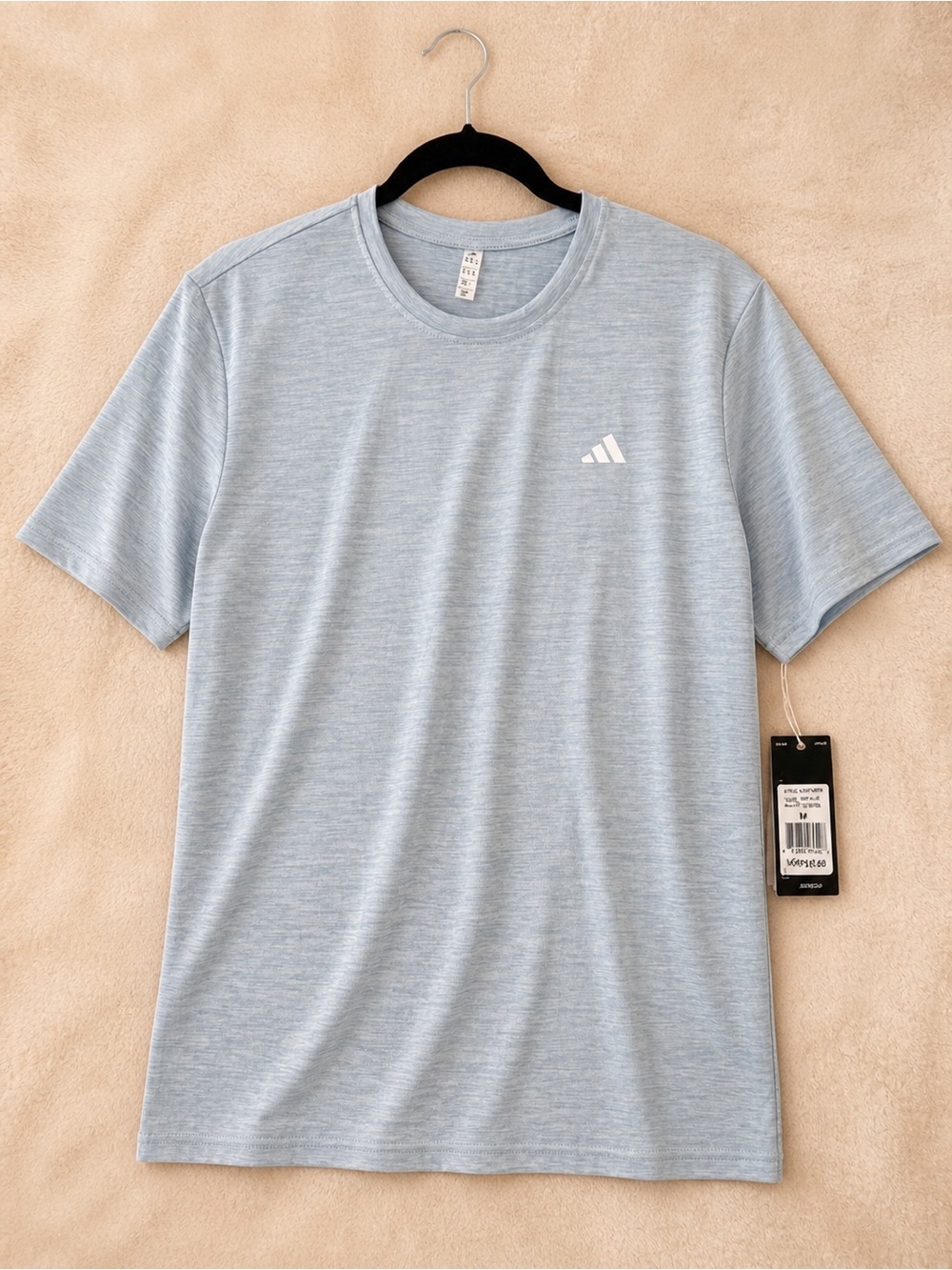 adidas Light Blue Heather Short Sleeve Tee